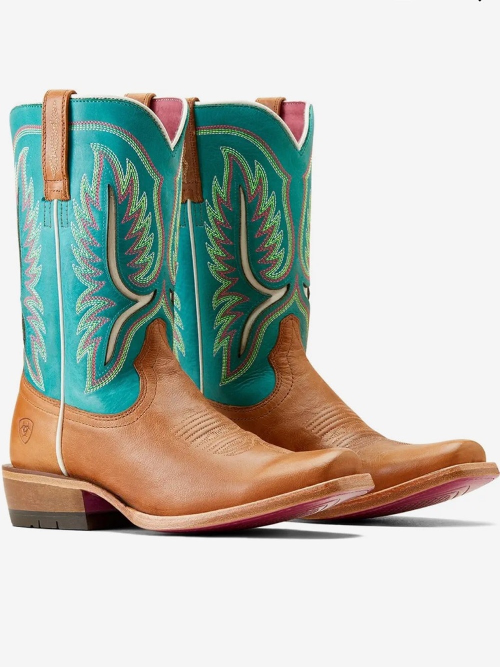 Ariat Women's Futurity Colt Western turquoise embroidered 8.5 nwt